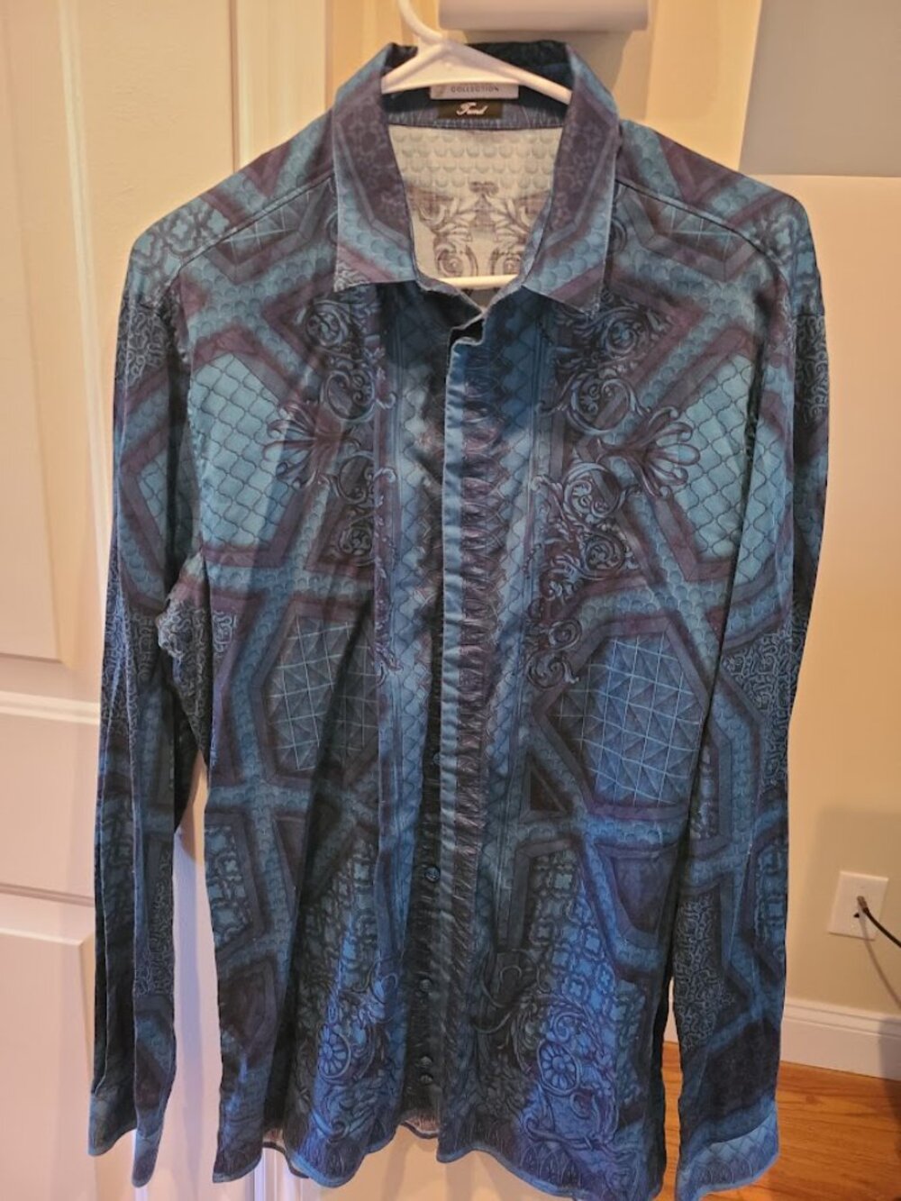 VERSACE COLLECTION TREND MENS BUTTON UP LONG SLEEVE SHIRT